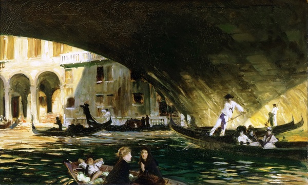 The Rialto, Venice. The painting by John Singer Sargent
