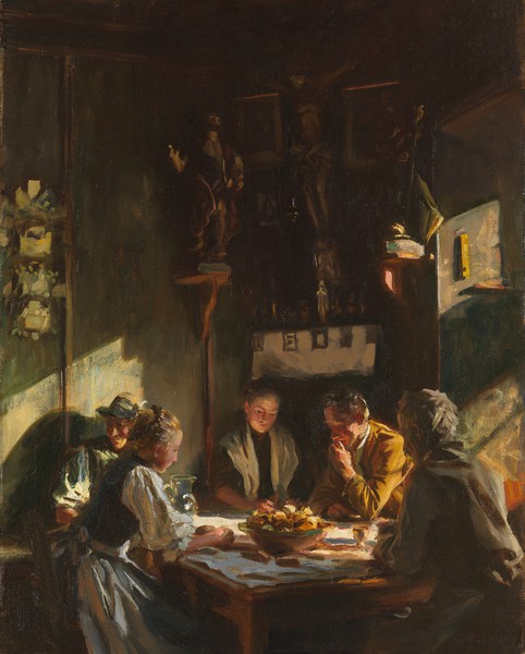 Tyrolese Interior. The painting by John Singer Sargent