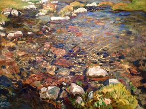 John Singer Sargent, Val d'Aosta (A Stream over Rocks), Painting on canvas