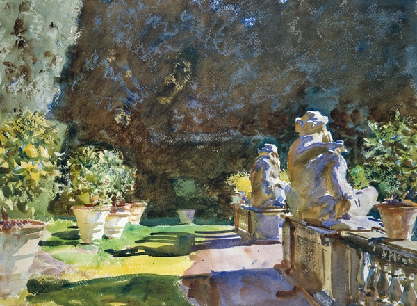 Villa di Marlia, Lucca. The painting by John Singer Sargent