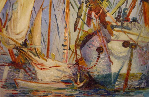 White Ships. The painting by John Singer Sargent