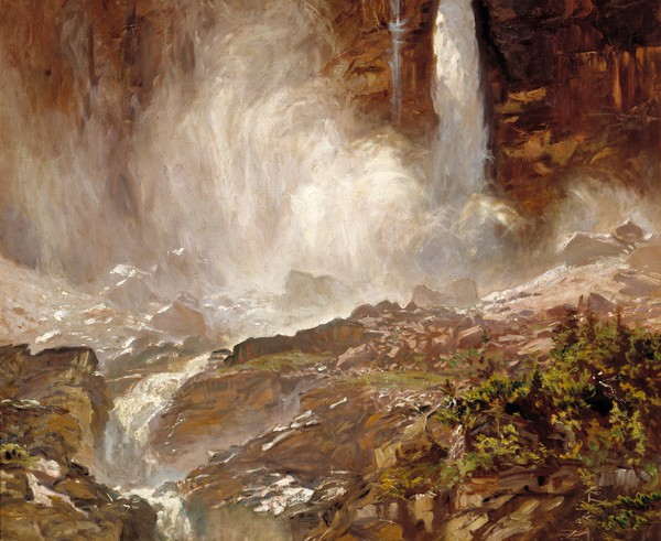 Yoho Falls. The painting by John Singer Sargent