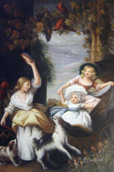 Three Daughters Of George III. The painting by John Singleton Copley