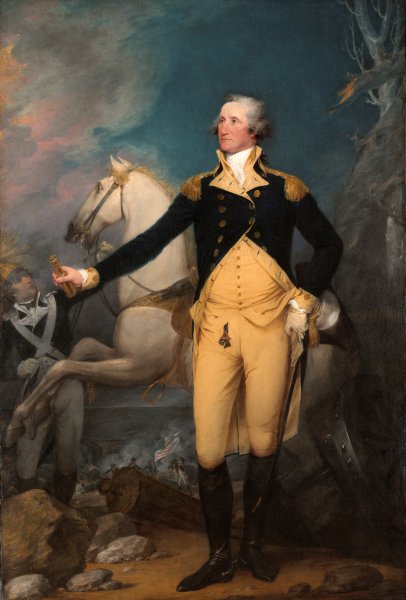 General George Washington at Trenton. The painting by John Trumbull