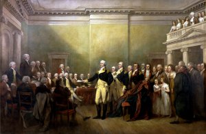 Reproduction oil paintings - John Trumbull - General George Washington Resigning his Commission