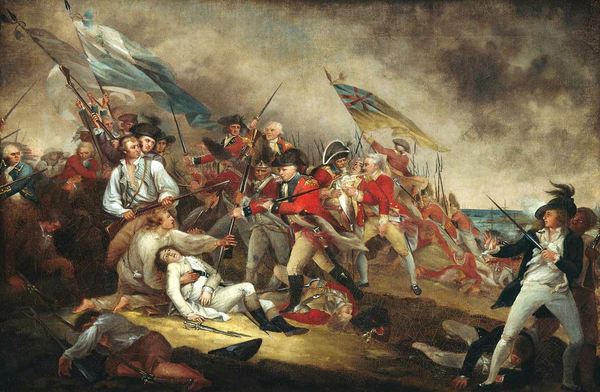 The Death of General Warren at the Battle of Bunker Hill. The painting by John Trumbull