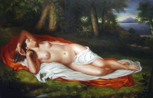 Famous paintings of Nudes: Adriadne Abandoned On The Island Of Naxos