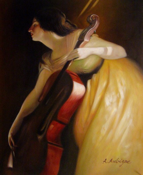 The Cellist. The painting by John White Alexander