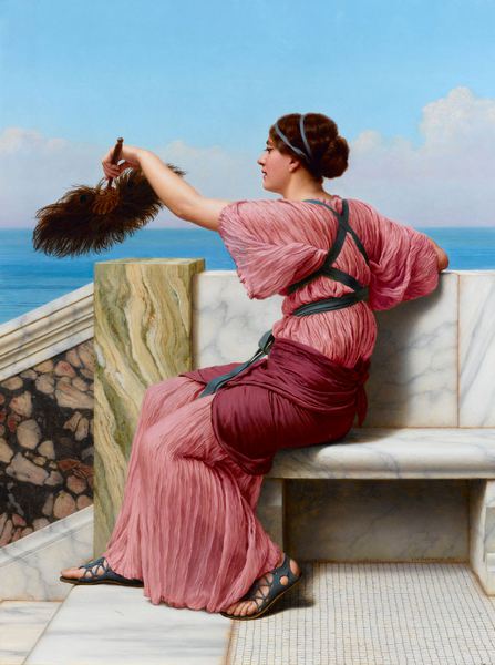 A Signal. The painting by John William Godward