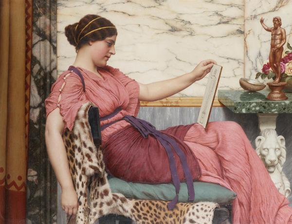 An Amateur. The painting by John William Godward