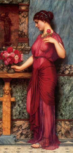 John William Godward, An Offering to Venus, Painting on canvas