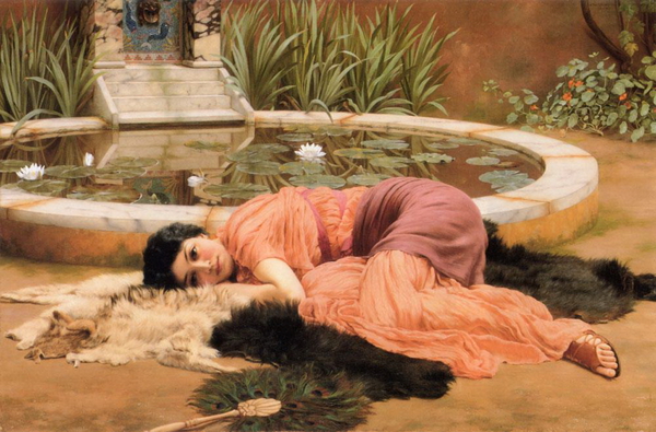 Dolce Far Niente 2. The painting by John William Godward