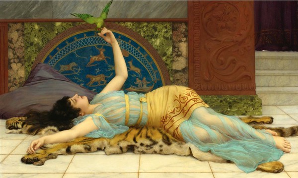 Dolce Far Niente 3. The painting by John William Godward