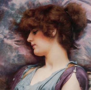 John William Godward, Far Away Thoughts, Painting on canvas