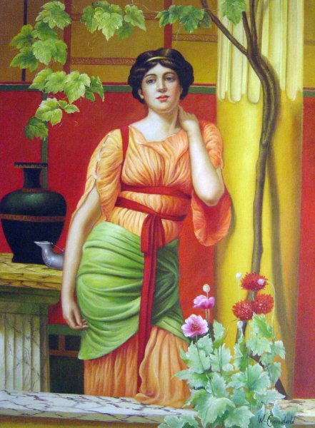 Nerissa. The painting by John William Godward