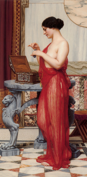John William Godward, The New Perfume, Painting on canvas