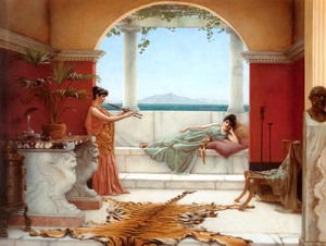 John William Godward, The Sweet Siesta of a Summer Day, Painting on canvas