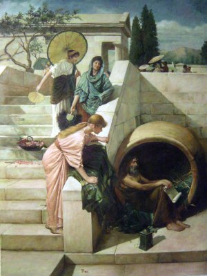 John William Waterhouse, Diogenes, Painting on canvas