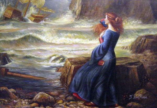 Miranda-The Tempest. The painting by John William Waterhouse