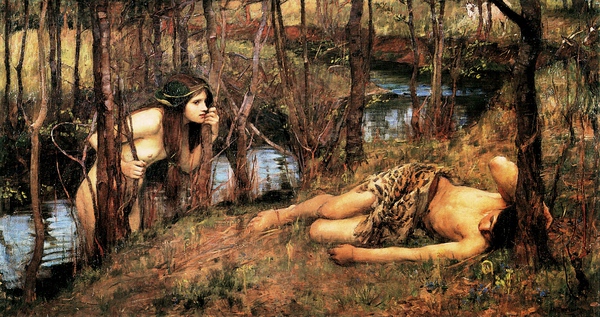 Naiad (Hylas with a Nymph). The painting by John William Waterhouse