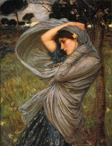 Portrait of Boreas. The painting by John William Waterhouse