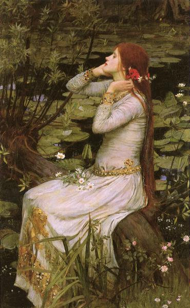 Portrait of Ophelia II. The painting by John William Waterhouse