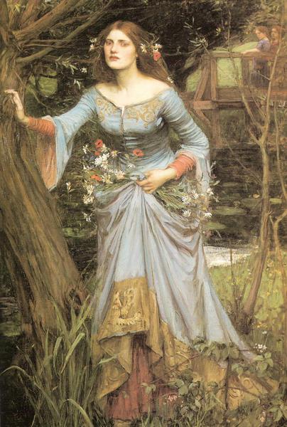 Portrait of Ophelia. The painting by John William Waterhouse