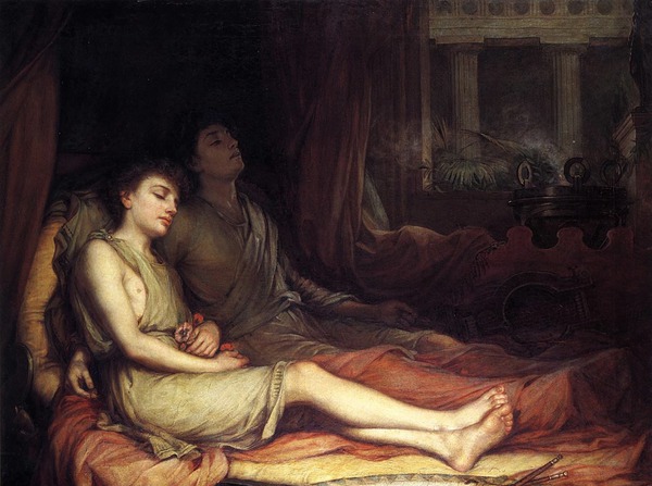 Sleep and His Half Brother Death. The painting by John William Waterhouse