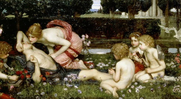 The Awakening of Adonis. The painting by John William Waterhouse