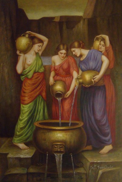 The Danaides. The painting by John William Waterhouse