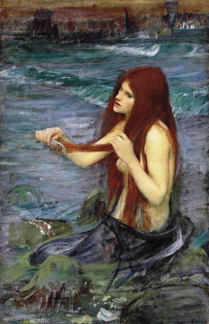 John William Waterhouse, The Mermaid (Sketch), Painting on canvas