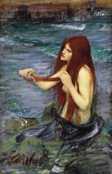 The Mermaid (Sketch). The painting by John William Waterhouse