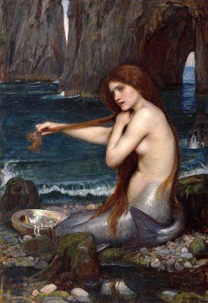 John William Waterhouse, The Mermaid, Painting on canvas