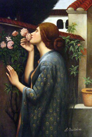 John William Waterhouse, The Soul Of The Rose, Painting on canvas