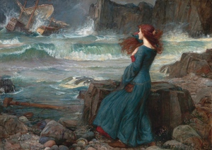The Tempest Miranda, John William Waterhouse, Art Paintings