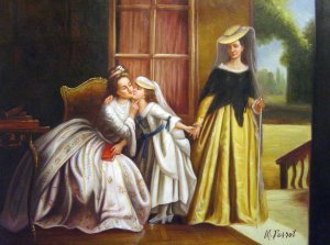 Reproduction oil paintings - Joseph Caraud - The Queen Marie-Antoinette And Her Daughter