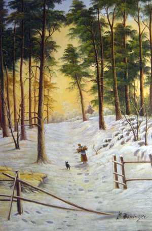 Joseph Farquharson, Gathering Winter Fuel, Painting on canvas