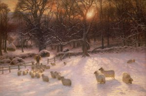 Reproduction oil paintings - Joseph Farquharson - The Shortening Winter's Day is Near a Close, 1903
