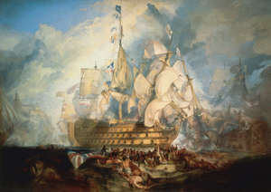 Joseph Mallard William Turner, Battle of Trafalgar, Painting on canvas