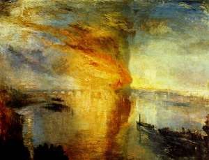 Joseph Mallard William Turner, Burning of the Houses of Londs and Commons, Painting on canvas
