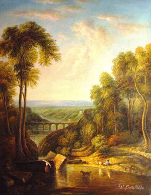 Joseph Mallard William Turner, Crossing The Brook, Painting on canvas