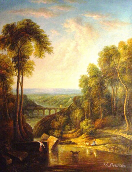 Crossing The Brook. The painting by Joseph Mallard William Turner