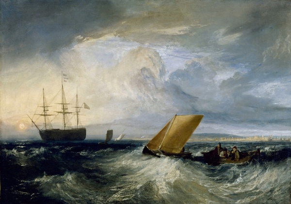 Sheerness as Seen from the Nore. The painting by Joseph Mallard William Turner