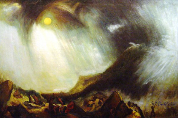 Snow Storm - Hannibal And His Army Crossing The Alps. The painting by Joseph Mallard William Turner