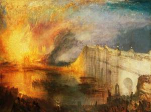 Joseph Mallard William Turner, The Houses of Lords Burning, Painting on canvas