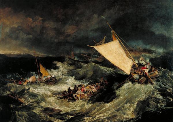 The Shipwreck. The painting by Joseph Mallard William Turner