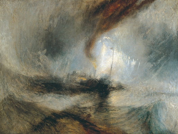 The Snow Storm: Steam-Boat off a Harbour's Mouth. The painting by Joseph Mallard William Turner