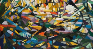 Joseph Stella, Battle of Lights, Coney Island, Painting on canvas