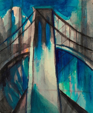Joseph Stella, Study for New York Interpreted: Brooklyn Bridge, Painting on canvas