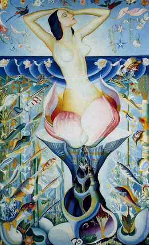 Joseph Stella, The Birth of Venus, Painting on canvas